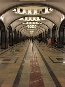 Estação de metrô, Moscou.