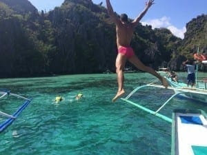 Sooo happy !! Small Lagoon, El Nido: one of the most beautiful places in the world