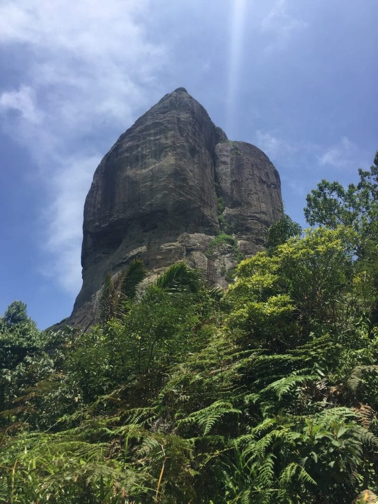 Emperor's Head, a famous rock formation in Tijuca National Park, Rio de Janeiro, Brazil