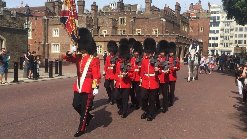 Watching the guard is one of the top things to do in London
