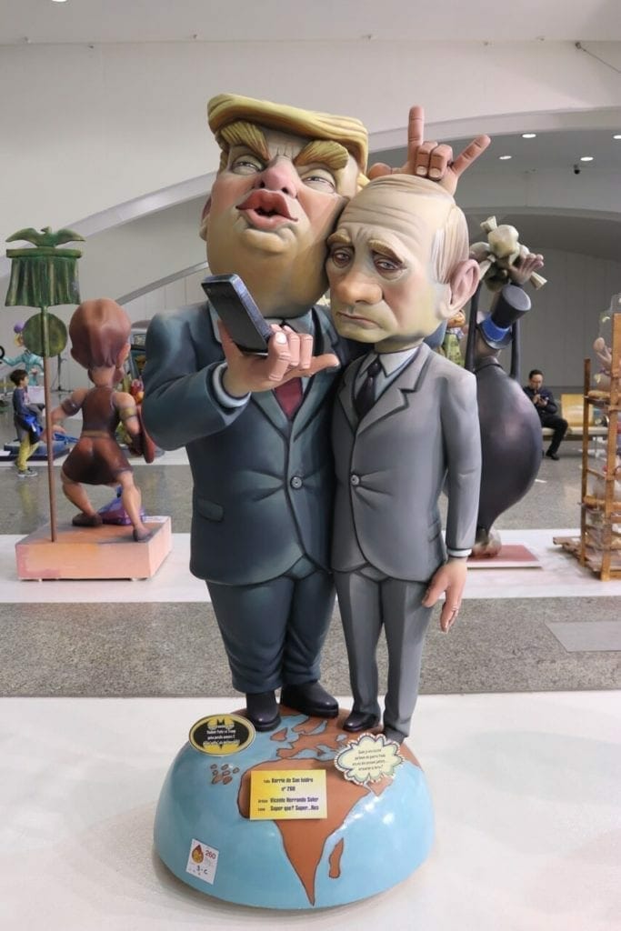 Trump y Putin were also present at the Exposición del Ninot at Museu de les Ciènces in 2018