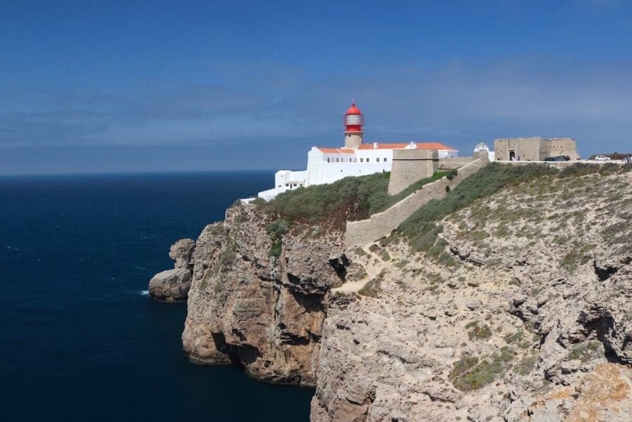 Cape of Saint Vincent with its massive seaside cliffs and a lighthouse