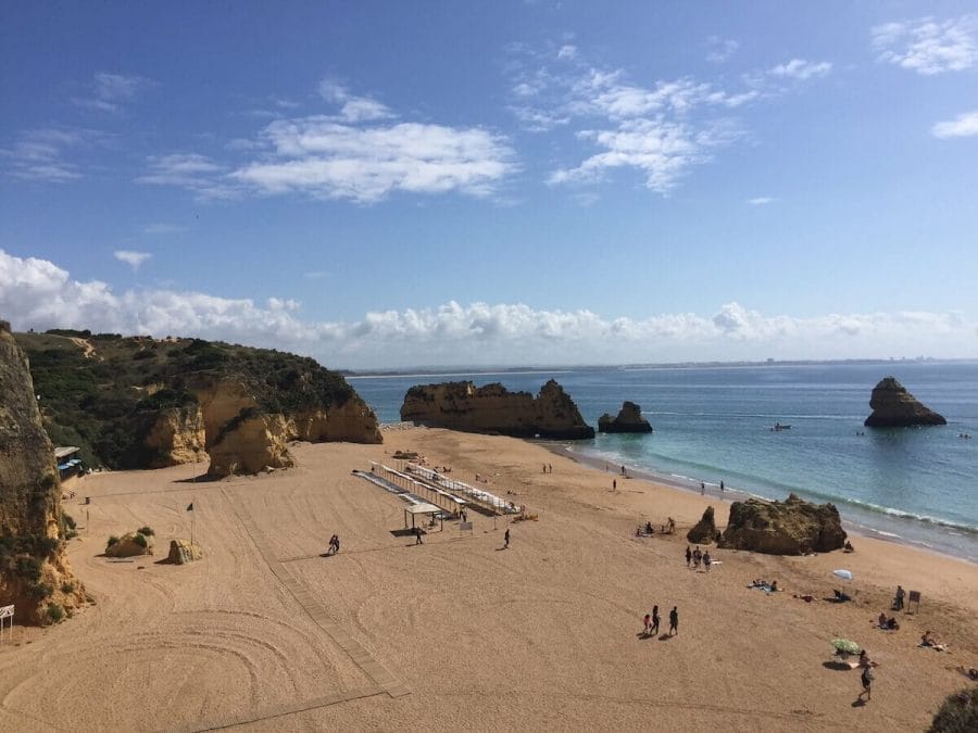 Praia Dona Ana, Lagos, Portugal, after the extension.