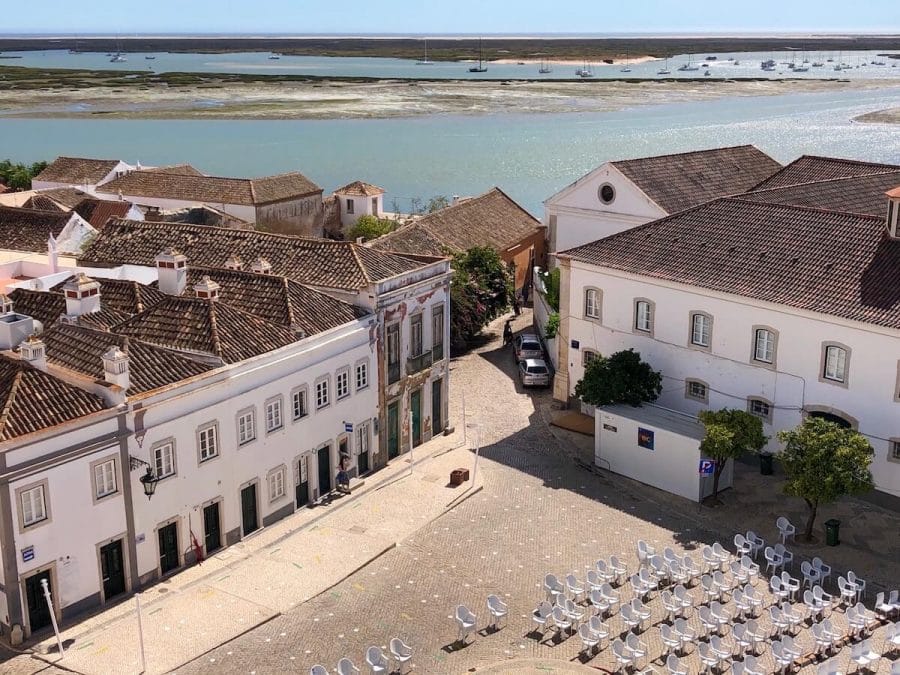 View from the bell tower of Sé Cathedral, Faro, Portugal