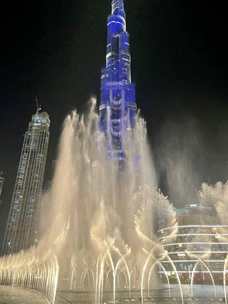 Show das águas dançantes em Dubai