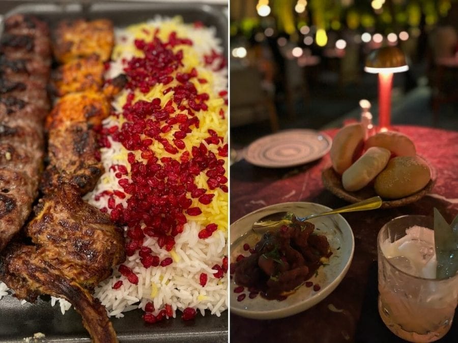 Irán Zamin especial pollo mixto a la parrilla y tamarindo Ninive