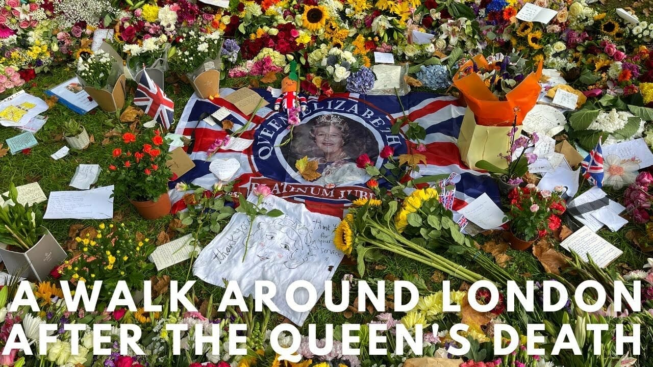 Floral tribute to Queen Elizabeth II at Green Park, London