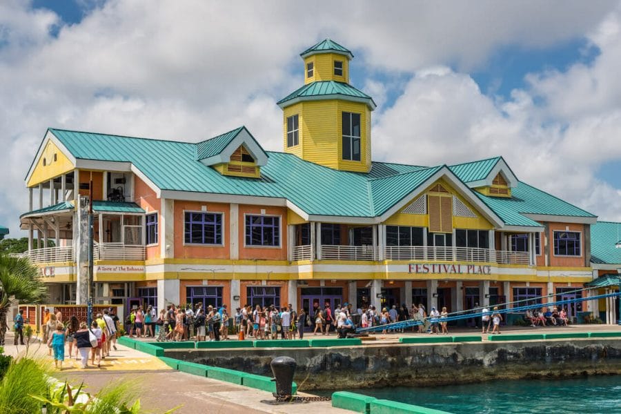 The colourful Prince George Wharf in Downtown Nassau, The Bahamas