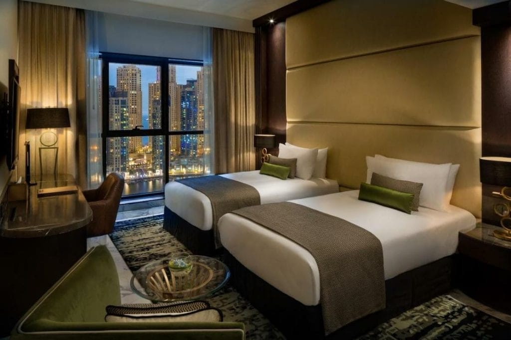 Where to Stay in Dubai: Best Areas & Hotels 14 A two single beds room with city views at Millennium Place Dubai Marina