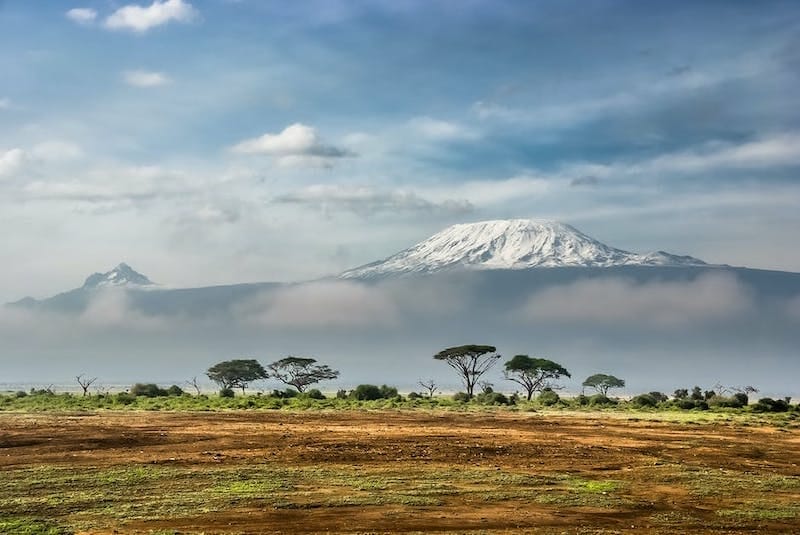 A breathtaking image of Mount Kilimanjaro, showing case its majestic peak