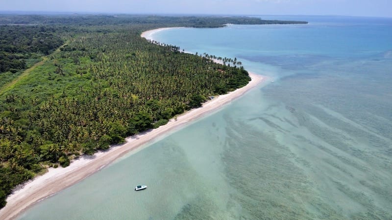 Vista aerea da Ilha de Boipeba, Bahia, Brasil