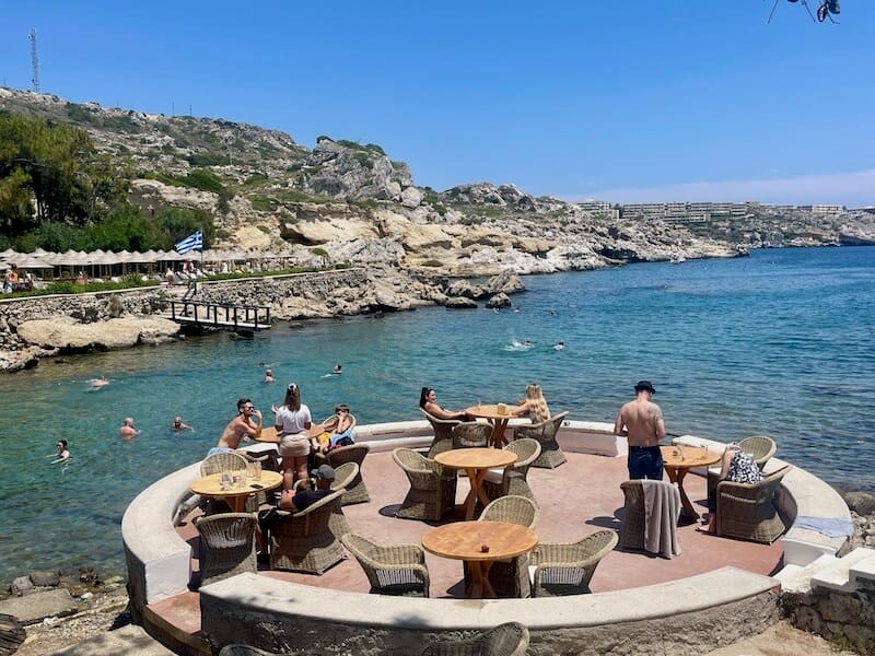 Kalithea Springs Bay Beach Bar, Rodas, Grecia